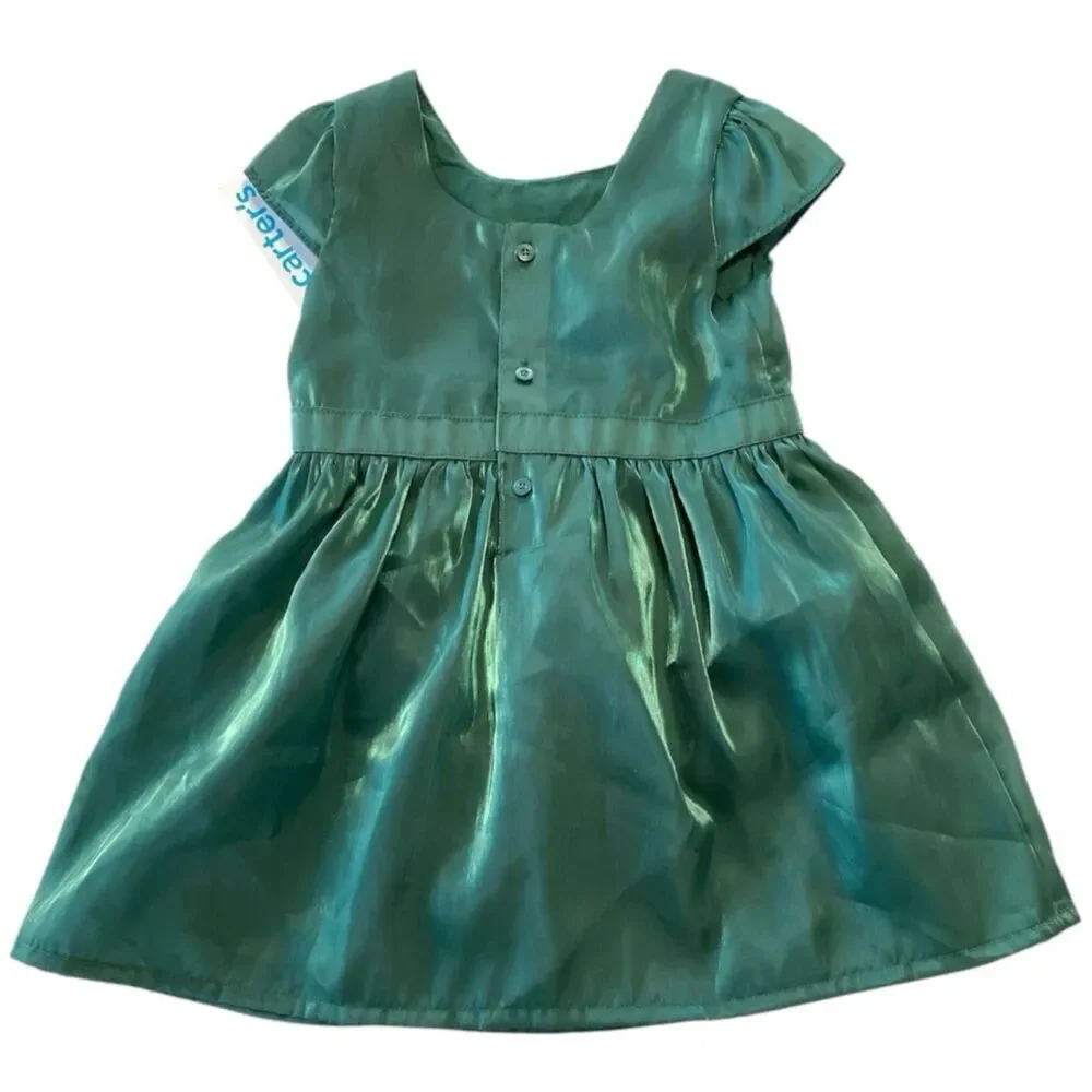 Carter's Just One You Toddler Dress Girl's 18 Months Green Dress w/Diaper Cover
